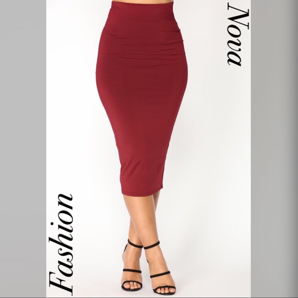 COPY - Fashion Nova Burgundy Skirt, Last Offers B…